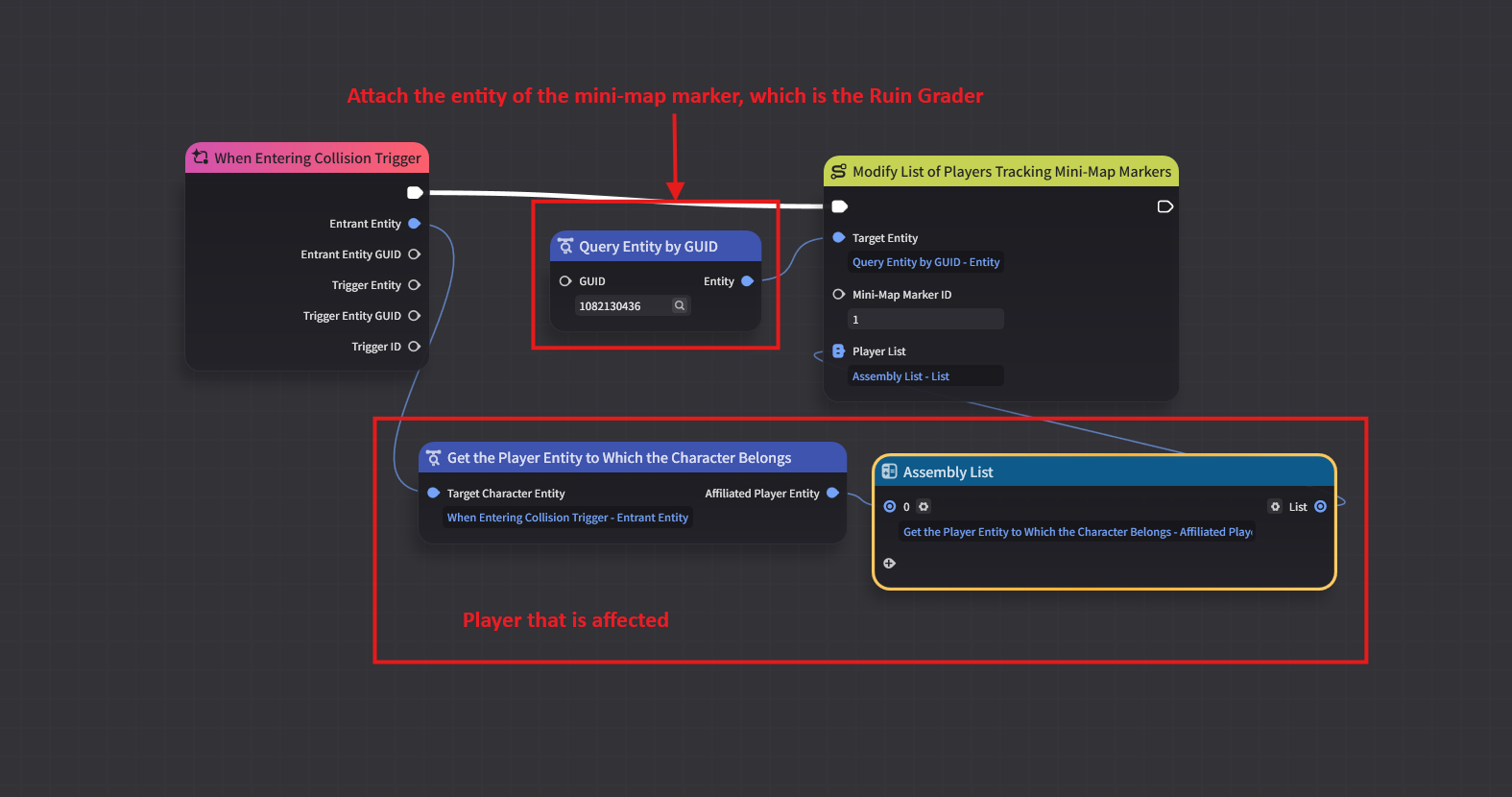 Mapdex Bot 5. Mount node graph in In-Game Editor
