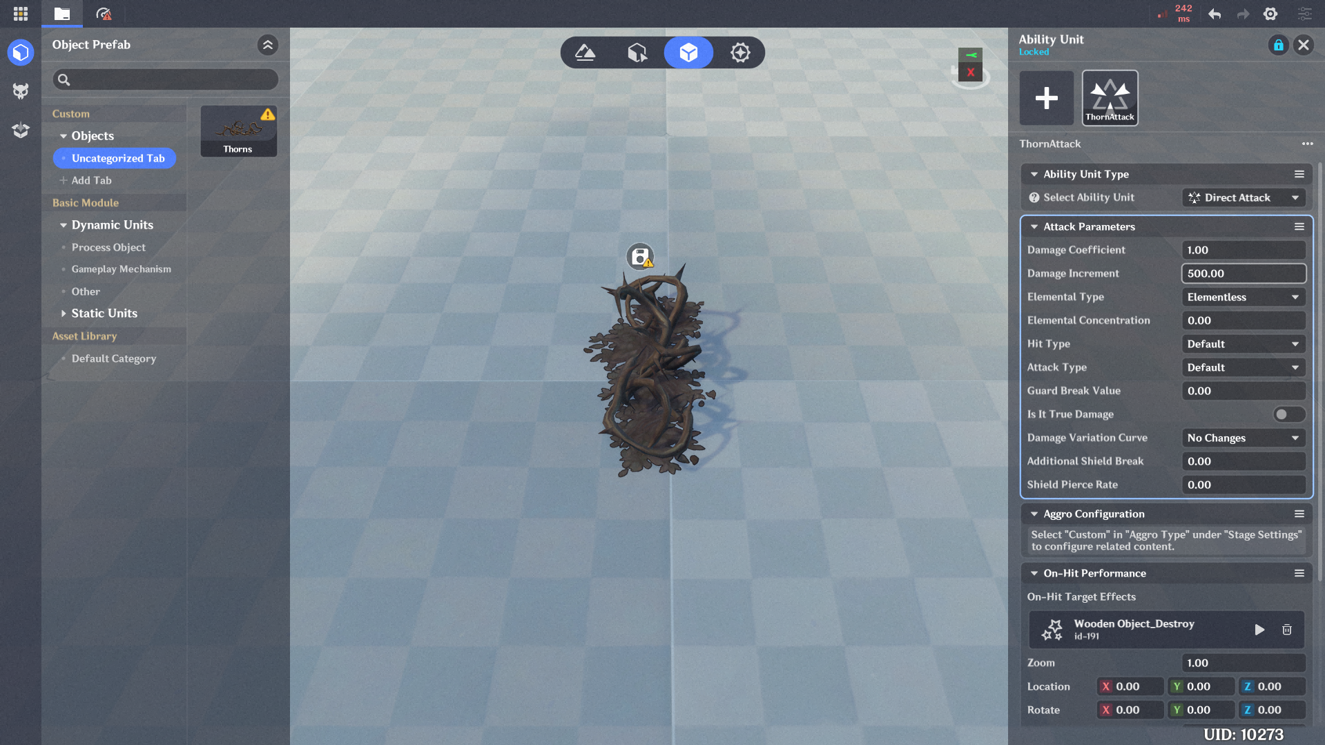 3. [In-Game Editor] Configure collision triggers