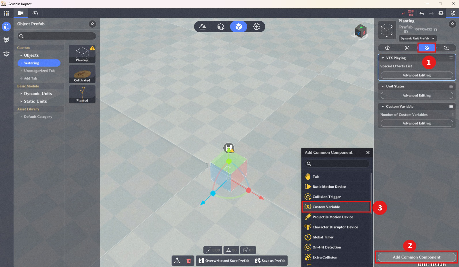 2. [In-Game Editor] Adding Custom Variables