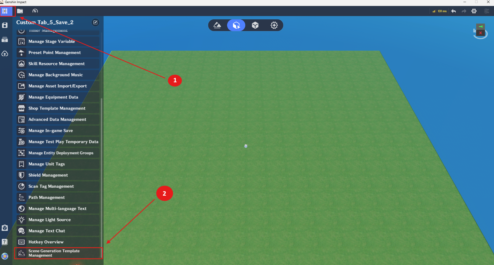 2. [In-Game Editor] Create a New Scene Generation Template