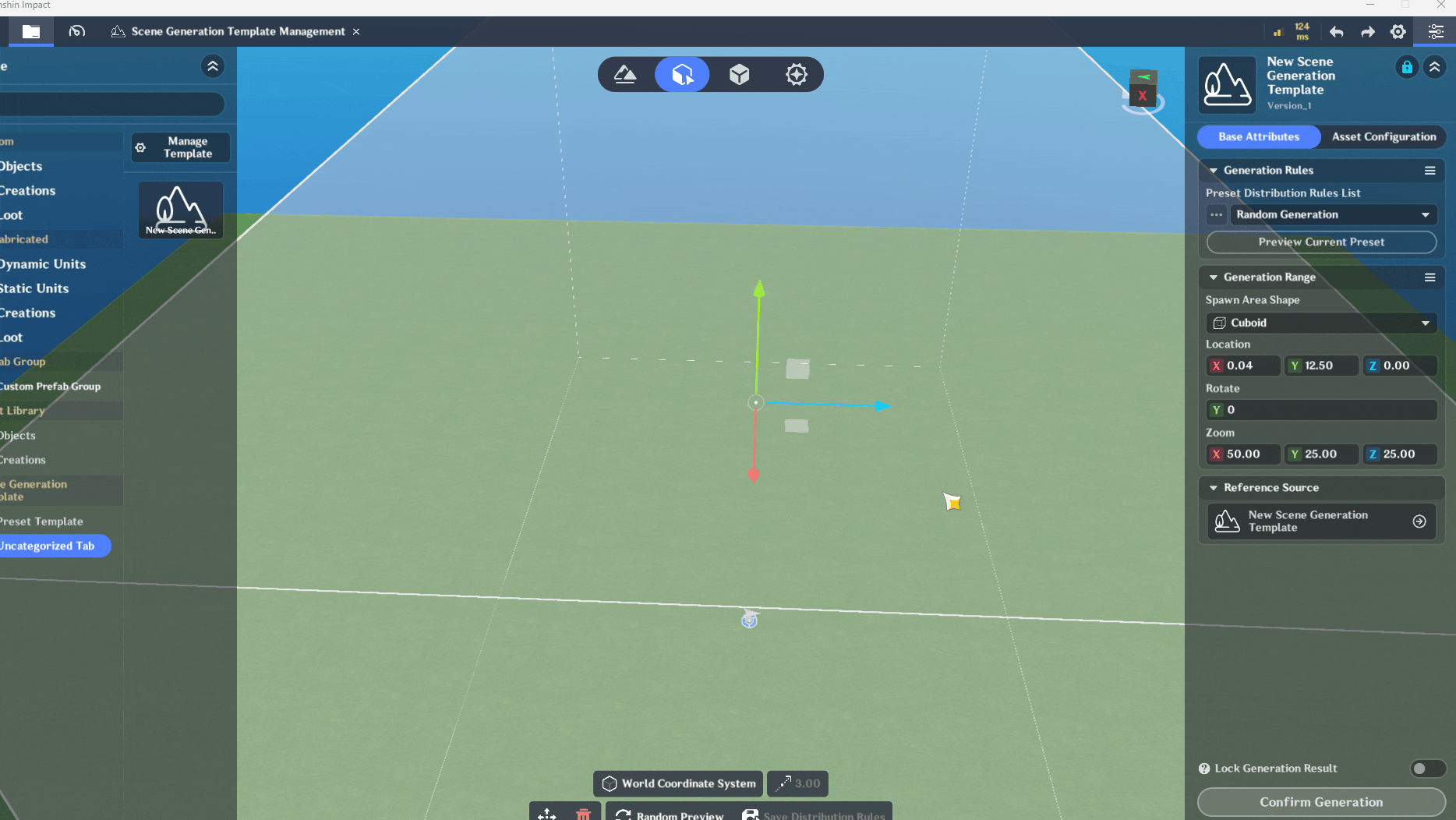 4. [In-Game Editor] Generate and Preview the Scene After Configuration