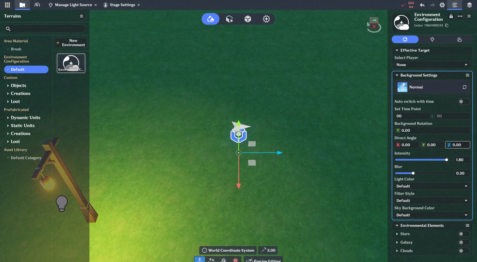 3. [In-Game Editor] Configure environmental element parameters to add ...