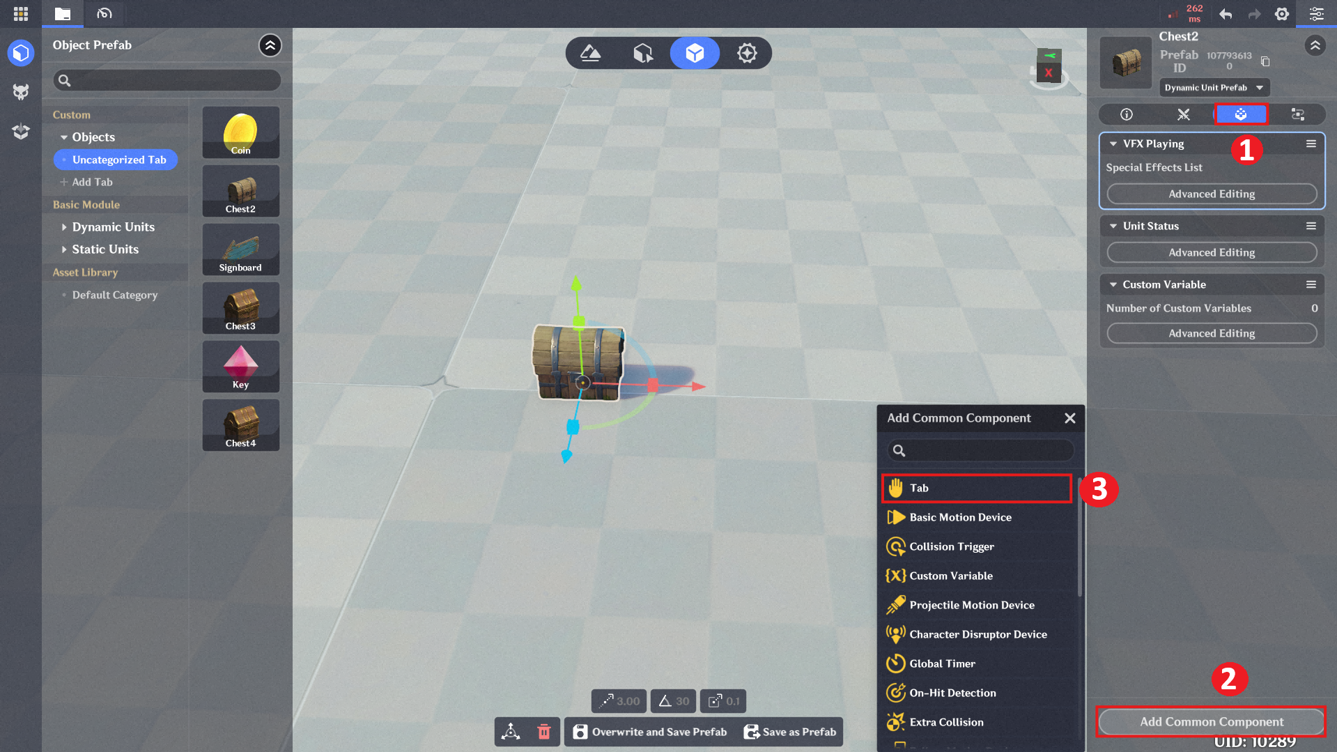 2. [In-Game Editor]: Preset Status - Interactive Performance