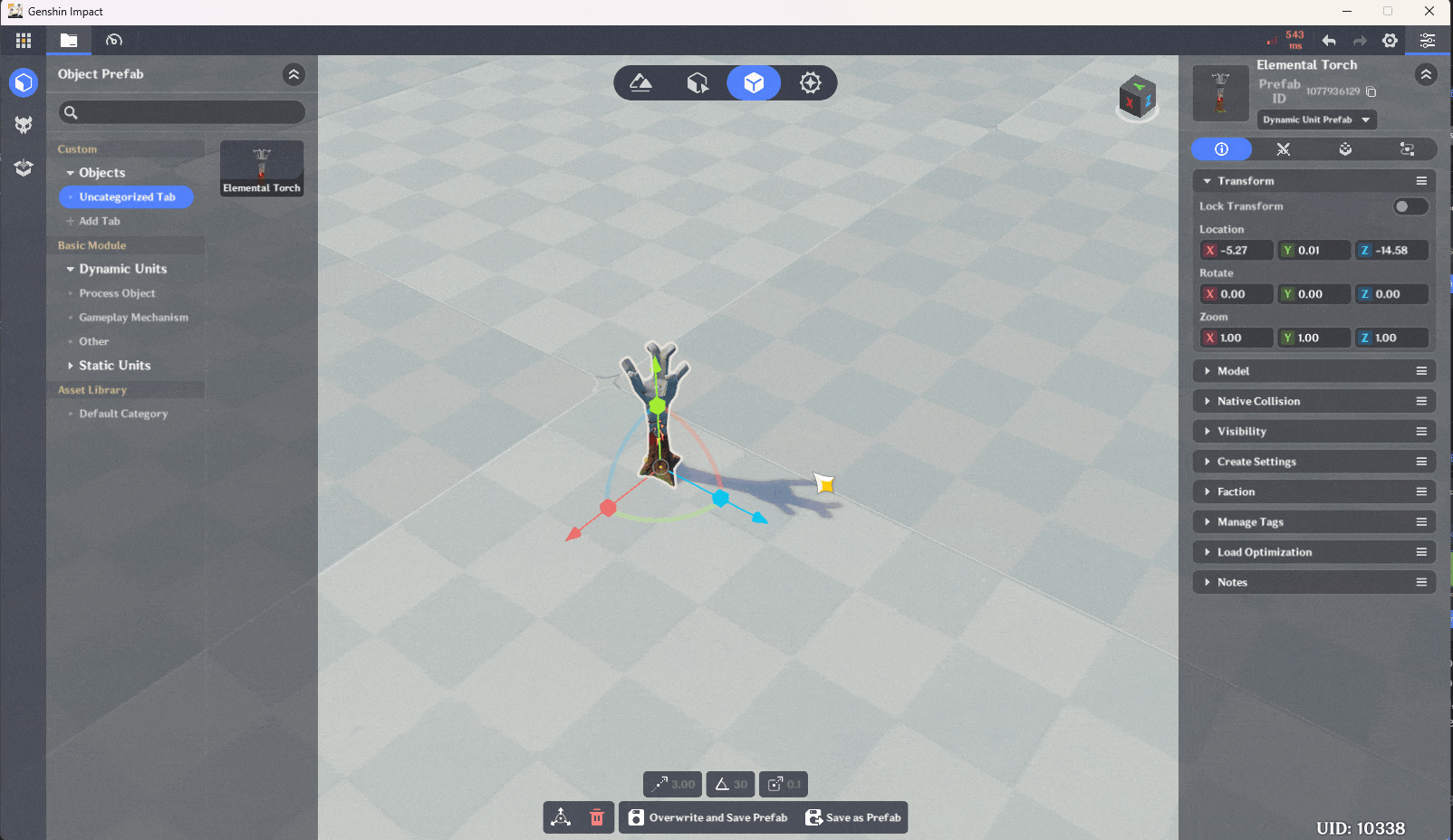 2. Using [In-Game Editor] to Configure Panel Parameters