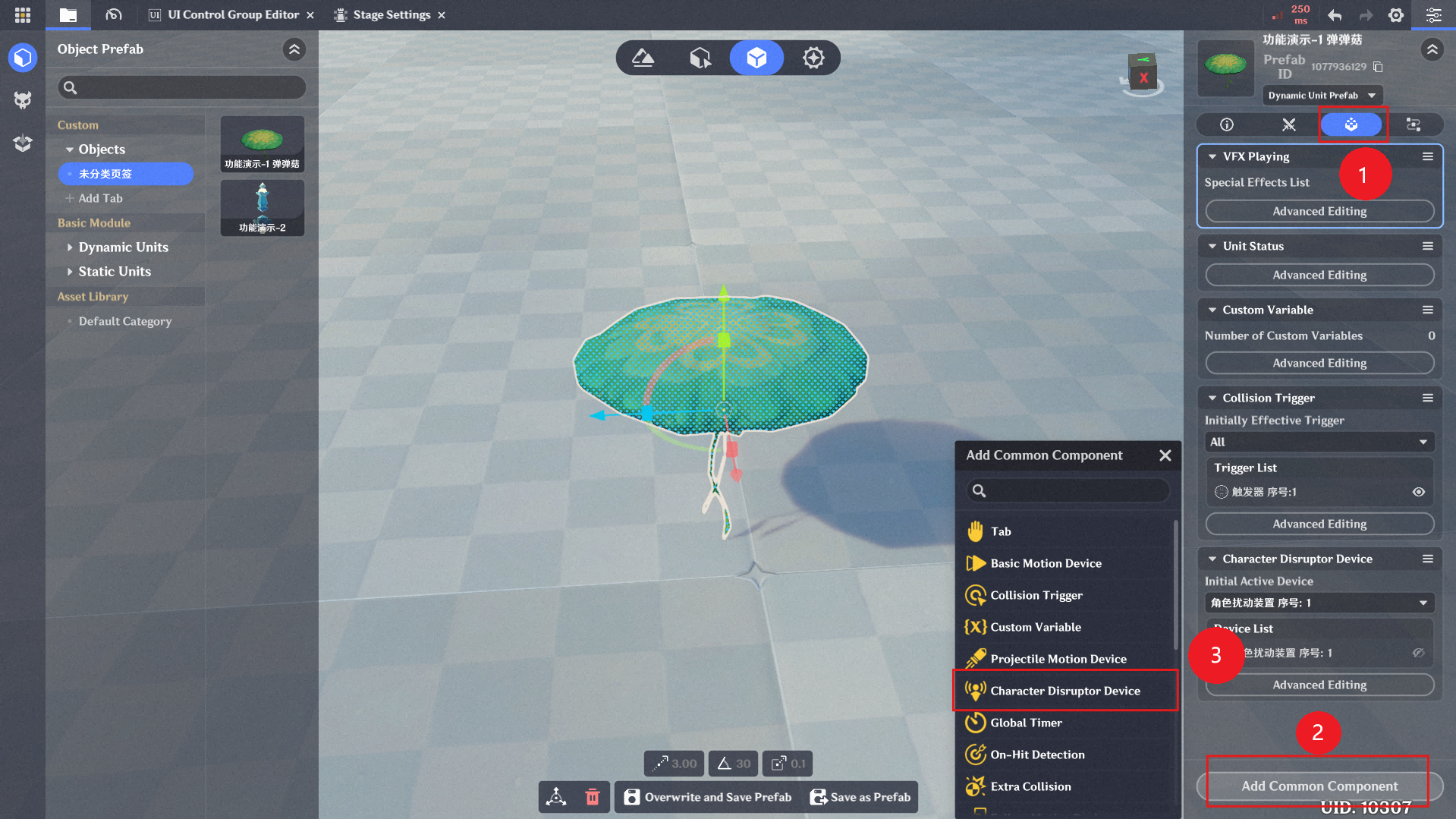 2. [In-Game Editor] Add character disruptor device