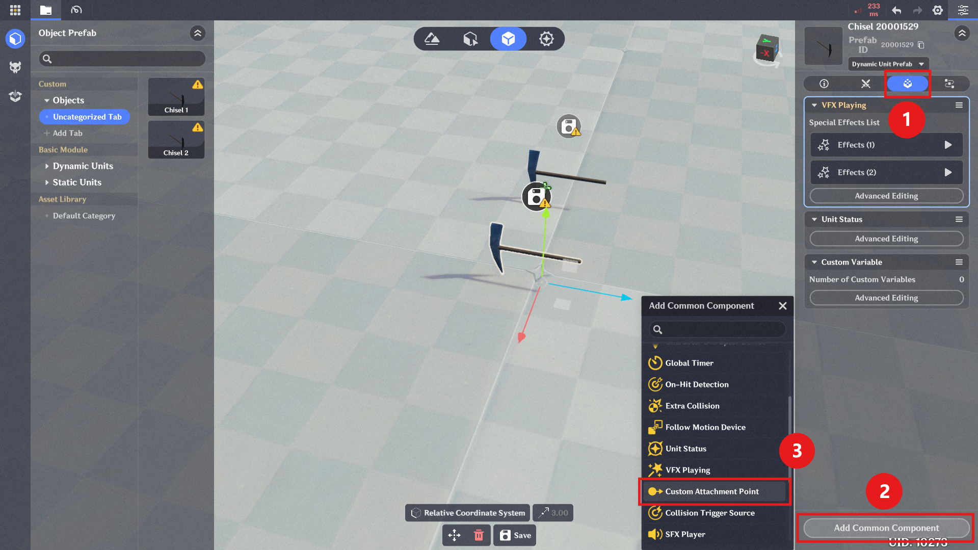 2. Using [In-Game Editor] to Add Attachment Points
