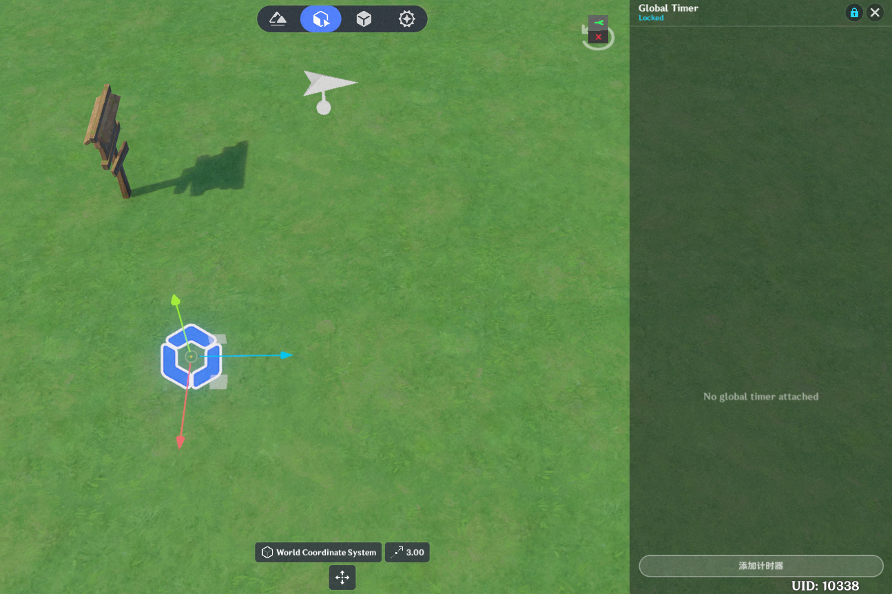 3. [In-Game Editor] Add one UI control to display game time.