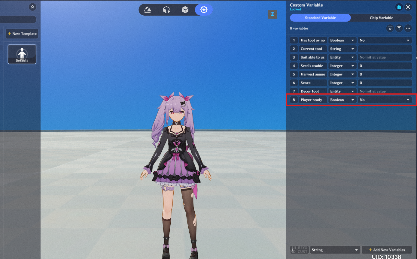 5. [In-Game Editor] Add a UI control to display information in a text ...