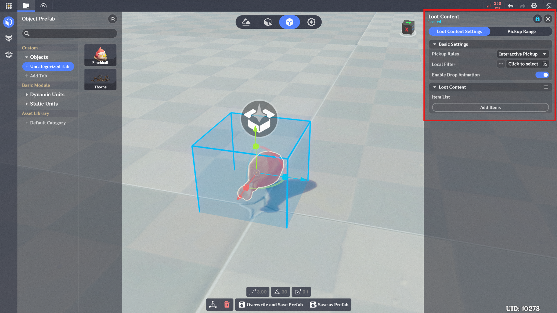 2. [In-Game Editor] Create an Item
